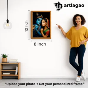 Radha Krishna Wooden Art Frame | Luxury Home Decor | artlagao